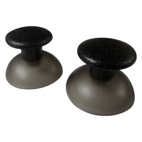 Thumbsticks for Sony PS3 controllers analog rubber convex replacement - 2 pack Clear Black | ZedLabz