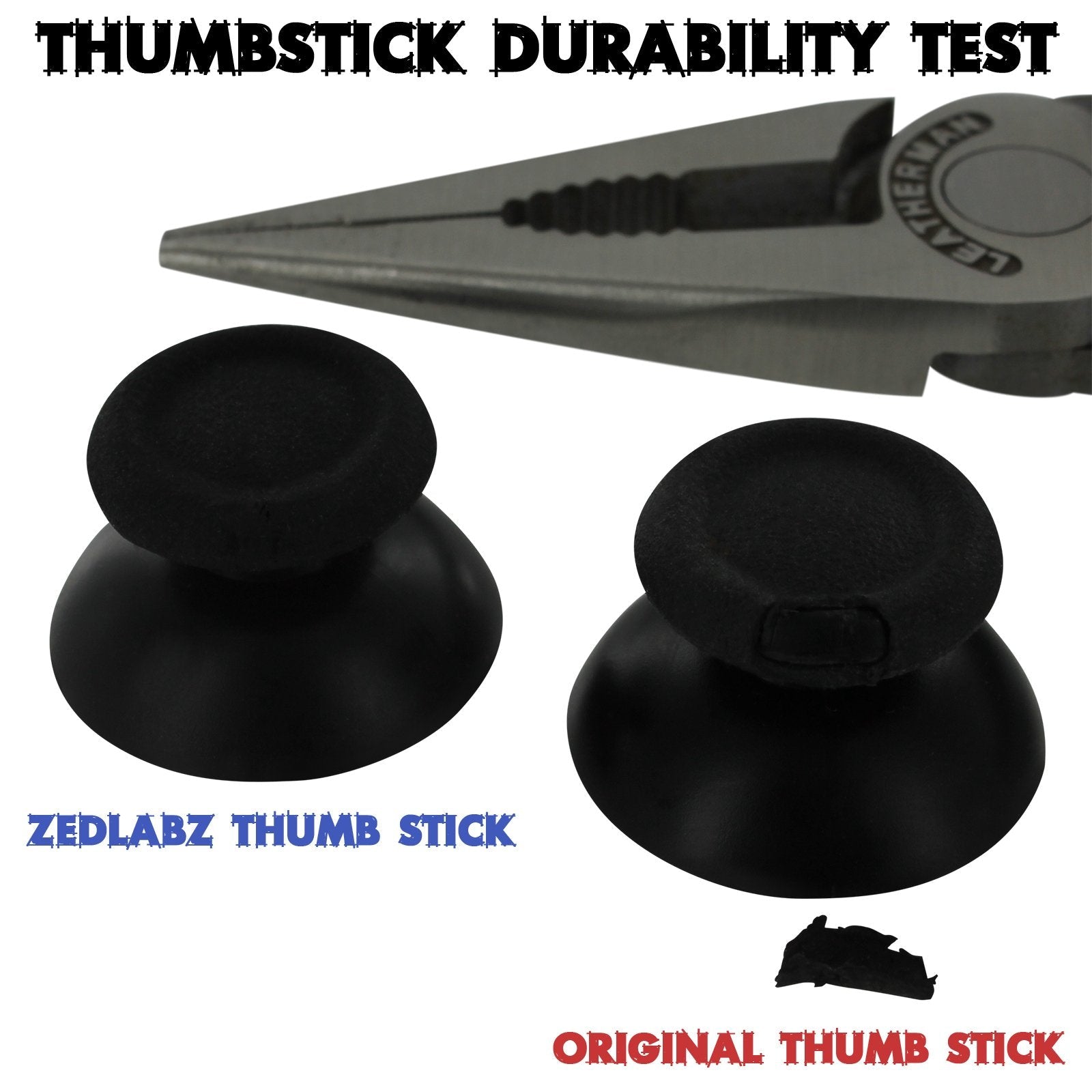 Thumbsticks for PS4 controller - 2 pack Black | ZedLabz