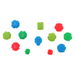 Face button set for Nintendo Switch Joy Con controller replacement plastic - bright Multi colour | ZedLabz