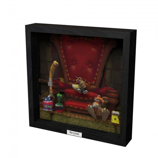 Conker: King of the Land video game (2001) shadow box art officially licensed 9x9 inch (23x23cm) | Pixel Frames