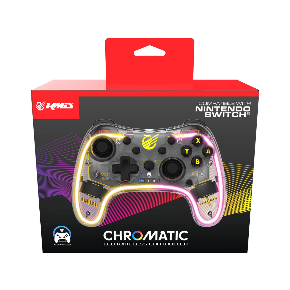 Chromatic LED wireless controller for Nintendo Switch & USB devices | KMD