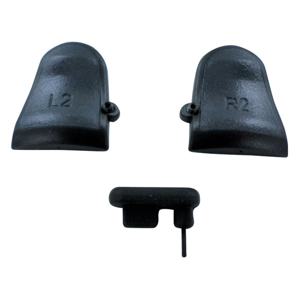 Trigger stops for PS4 controller extended triggers L2 R2 adjustable with Hex tool rubberised replacement - Black | ZedLabz