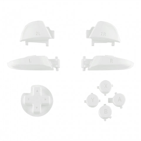 Replacement Soft Touch Button Set For Nintendo Switch Pro Controller - White | ZedLabz