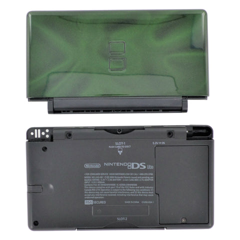 Full housing shell for Nintendo DS Lite console complete casing repair kit replacement - Space Green & black | ZedLabz