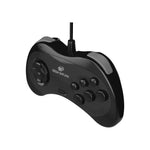 Wired controller pad for Sega Saturn officially licensed - 10ft (3 meters) Black | Retro-Bit