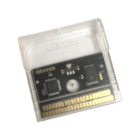 512kb flash cart for Sega Game Gear in clear plastic cartridge shell | BennVenn