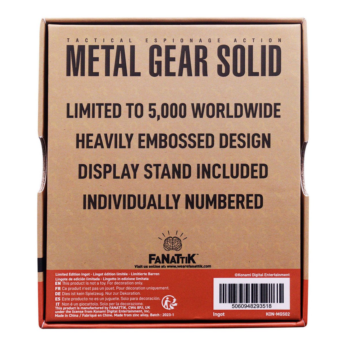 Metal Gear Solid FOXHOUND Insignia Limited Edition Ingot | Fanattik