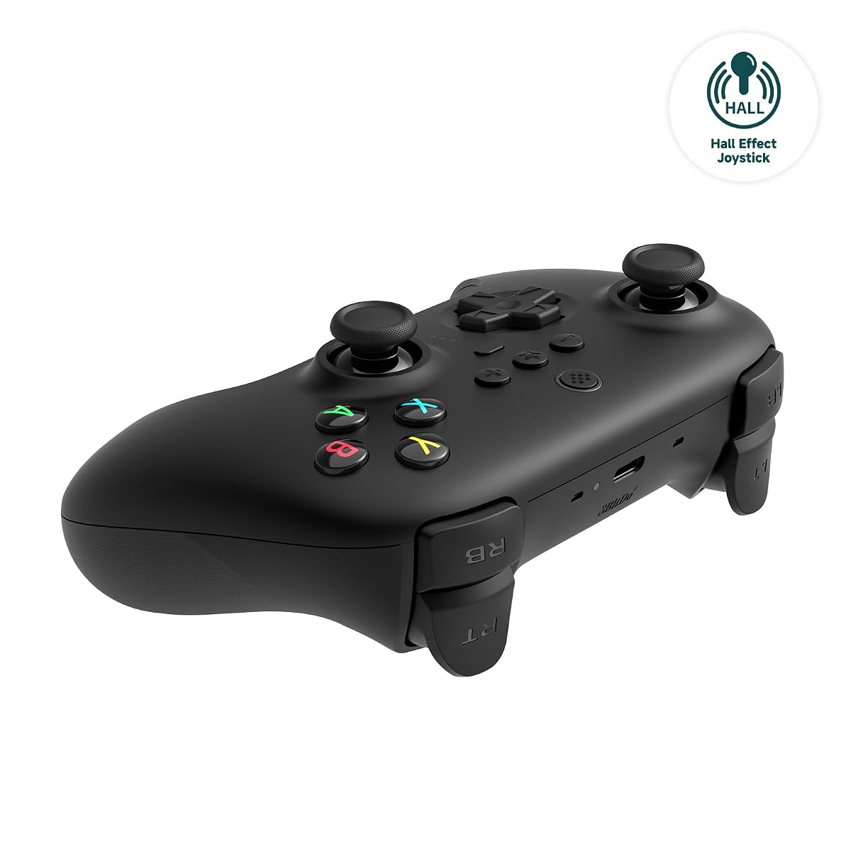 Ultimate 2.4G wireless controller with Hall Effect sticks & charging dock for Windows, Android & Steam Deck - Black | 8BitDo