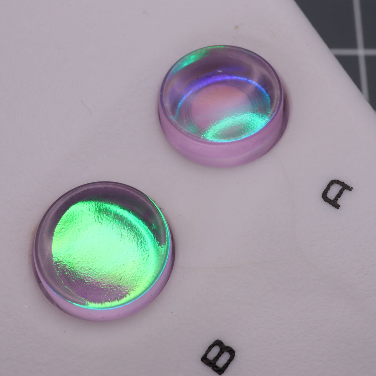 Hand cast custom resin buttons for Nintendo NES controller NES-004 (also fits Game Boy DMG-01) - Cool Opal | Lab Fifteen Co