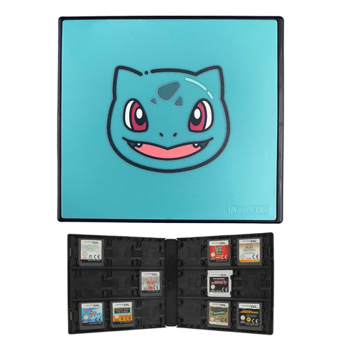 18 game cartridge storage case for Nintendo 3DS, New 3DS XL, 2DS & DS - Pokemon inspired Bulbasaur edition