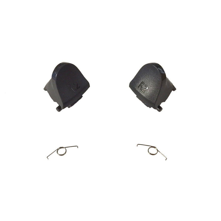 ZedLabz L2 R2 trigger button & spring set for 3rd generation V3 Sony PS4 Slim / Pro controllers JDM-040 - grey