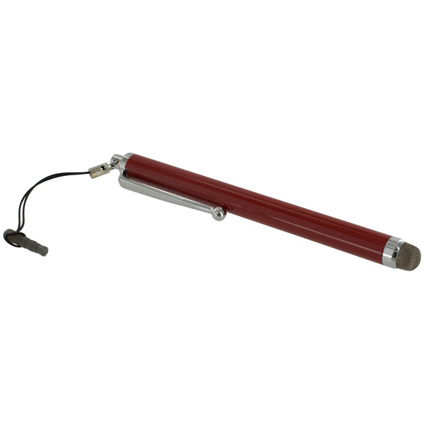 Ultra Smooth Micro Knit Fibre Capacitive Touch Screen Stylus Pen - Red | ZedLabz