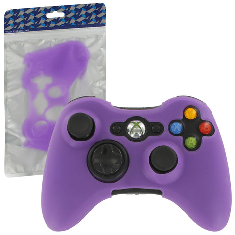 ZedLabz soft silicone rubber skin grip cover case for Microsoft Xbox 360 controller - purple