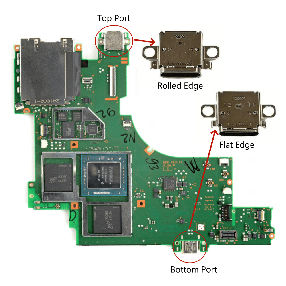 USB-C charging port for Nintendo Switch 2 bottom socket replacement - Bottom | ZedLabz - 7