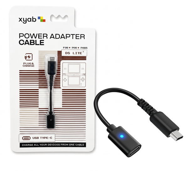 USB-C power adapter cable for Nintendo DS Lite | XYAB - 1