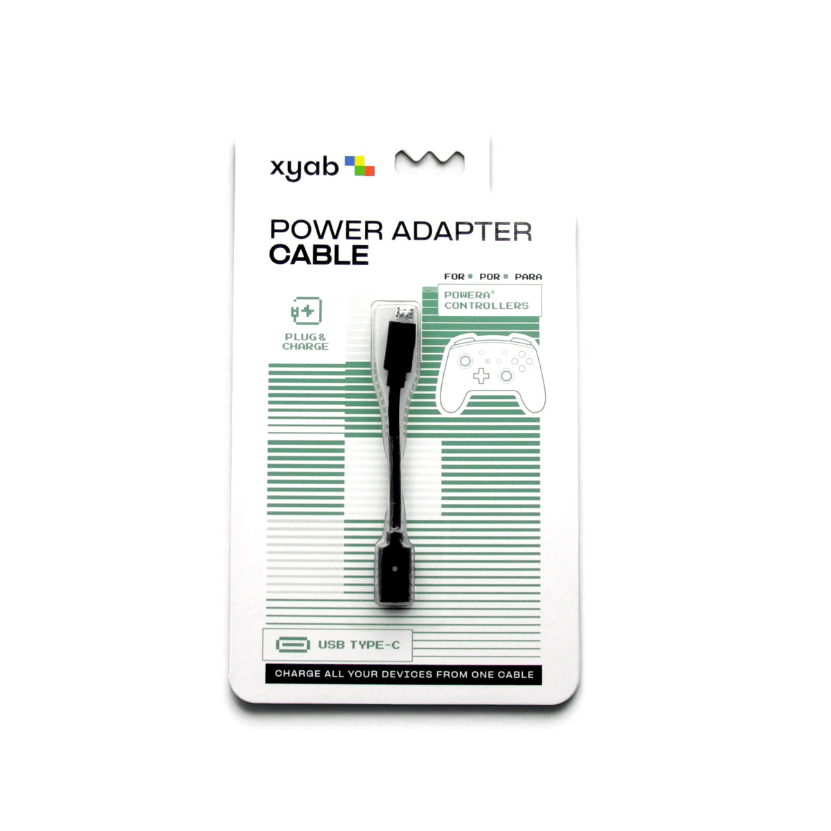 USB-C power adapter cable for PowerA controllers | XYAB