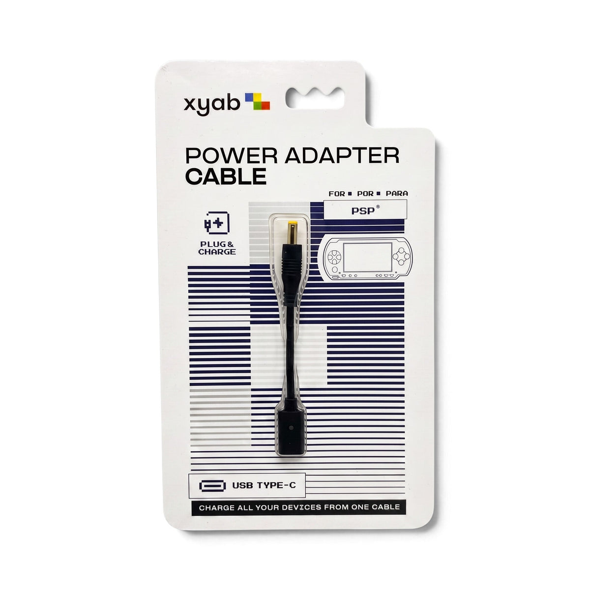 USB-C power adapter cable for Sony PSP 1000, 2000 & 3000 | XYAB - 2