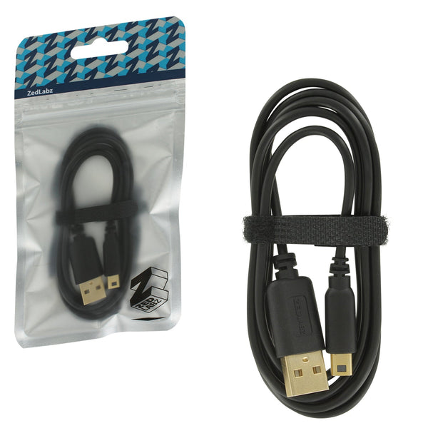 USB charging cable for Nintendo 3DS, 2DS & DSi console 1.2M gold plated adapter lead compatible replacement | ZedLabz
