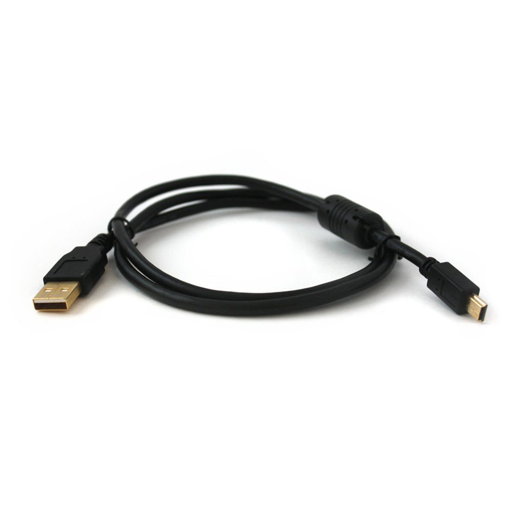 USB charging cable for Sony PS3 controller 3m gold plated mini extra long charge & play lead - Black | ZedLabz - 3