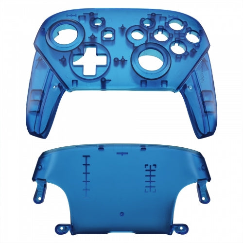 Housing shell for Nintendo Switch Pro controllers front & back cover replacement - Clear Blue | ZedLabz