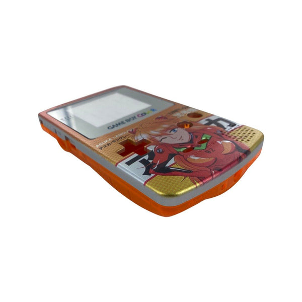 UV Printed shell for Nintendo Game Boy Color custom Asuka inspired design - UV printed front & clear orange back housing | Nextstopplease