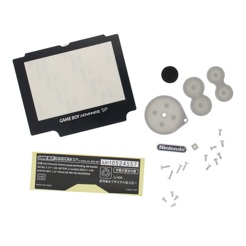 Replacement Housing Shell Kit For Nintendo Game Boy Advance SP - Tribal Silver | ZedLabz