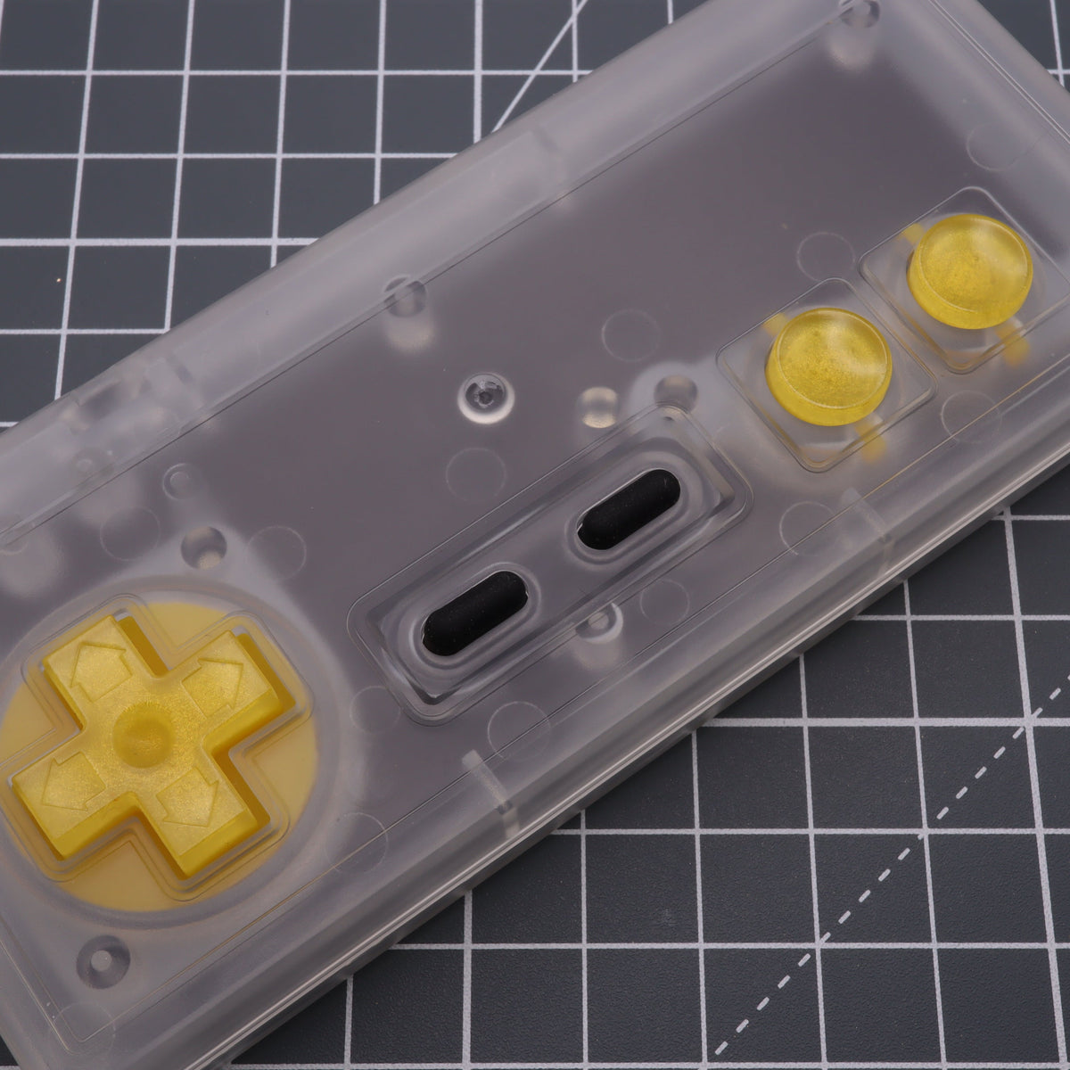 Hand cast custom resin buttons for Nintendo NES controller NES-004 (also fits Game Boy DMG-01) - Lemon Candy | Lab Fifteen Co