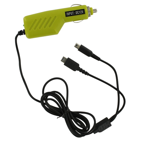 ZedLabz 12v car charger adaper for Nintendo DS Lite, DSi, 2DS & 3DS - Green