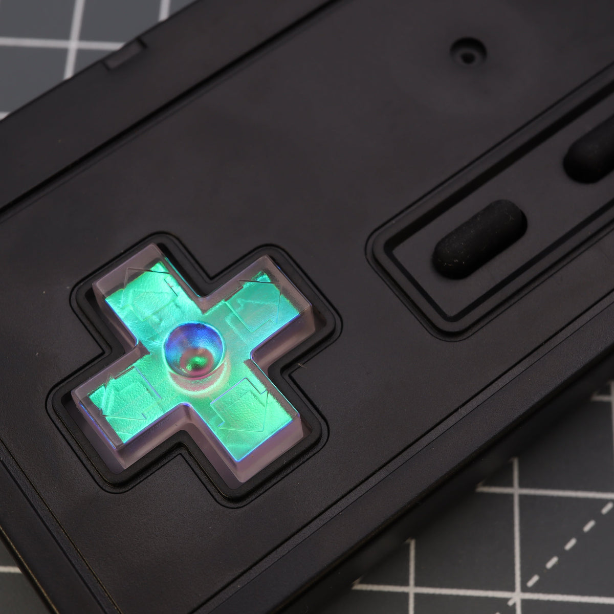 Hand cast custom resin buttons for Nintendo NES controller NES-004 (also fits Game Boy DMG-01) - Cool Opal | Lab Fifteen Co