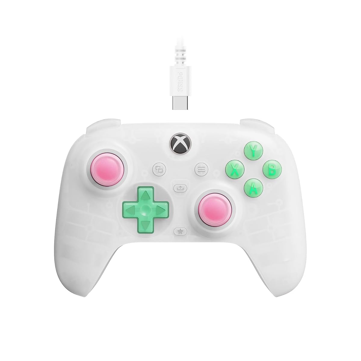 Ultimate Mini wired controller with Hall Effect sticks for Xbox Series X|S, Xbox One & Windows - officially licensed - Clear White | 8BitDo