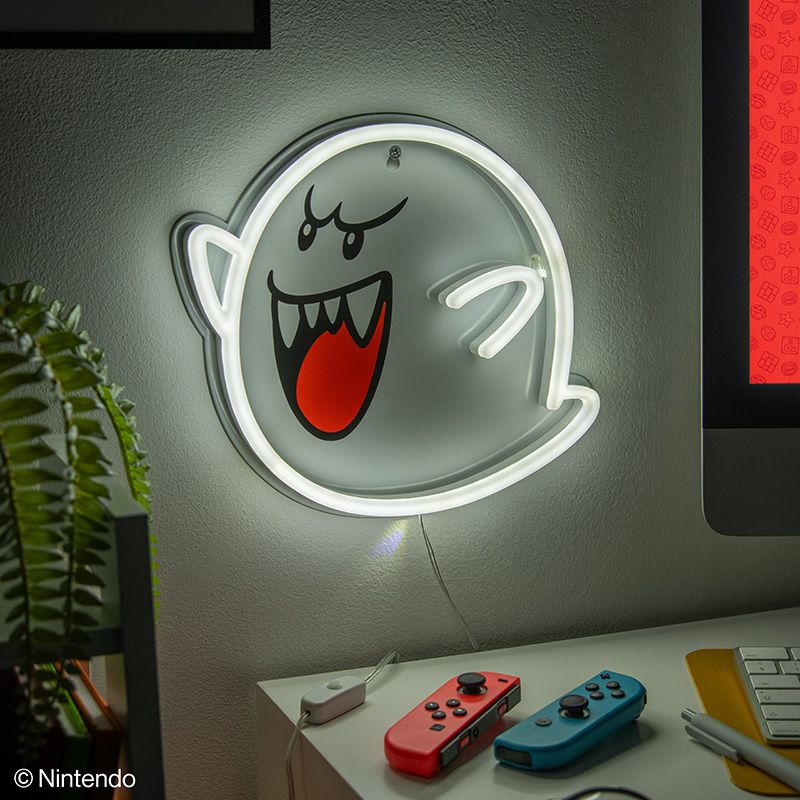 Super Mario Boo Wall Mountable LED Neon Light | Paladone