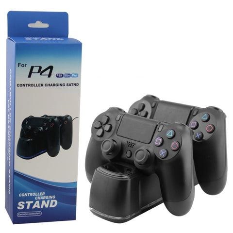 Controller charging stand for Sony PS4 Slim Pro wireless controllers - Black | ZedLabz