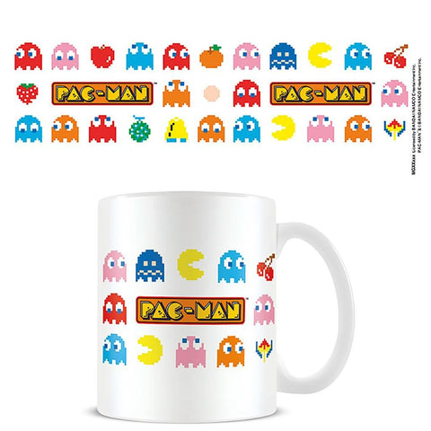 PAC man multi coloured mug