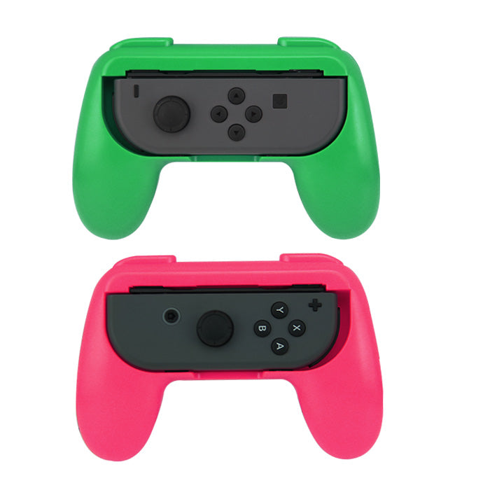 Grip for Nintendo Switch Joy-Con controllers ergonomic handle - 2 pack Green & Pink | ZedLabz
