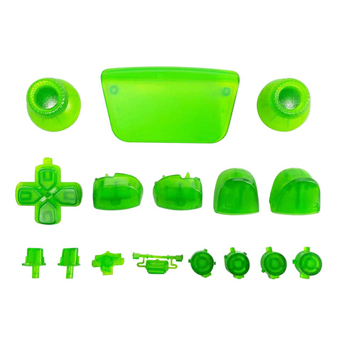Full Button Set For Sony PS5 Controllers - Clear Green | ZedLabz