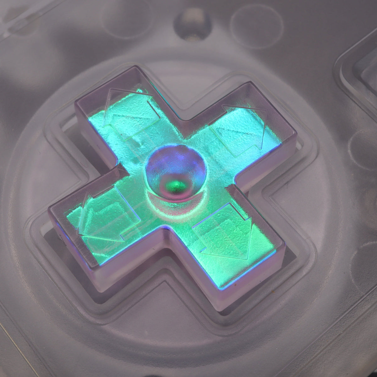 Hand cast custom resin buttons for Nintendo NES controller NES-004 (also fits Game Boy DMG-01) - Cool Opal | Lab Fifteen Co