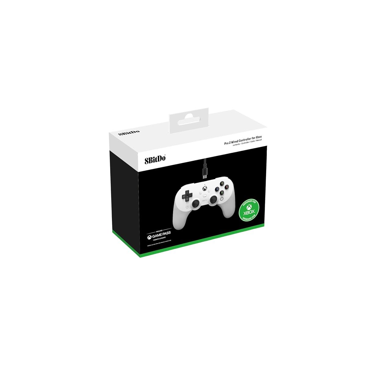 Pro 2 wired controller for Xbox Series X|S, Xbox One & Windows - officially licensed - White | 8BitDo