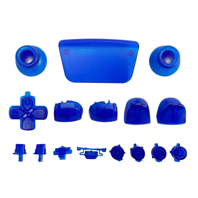 Full Button Set For Sony PS5 Controllers - Clear Blue | ZedLabz