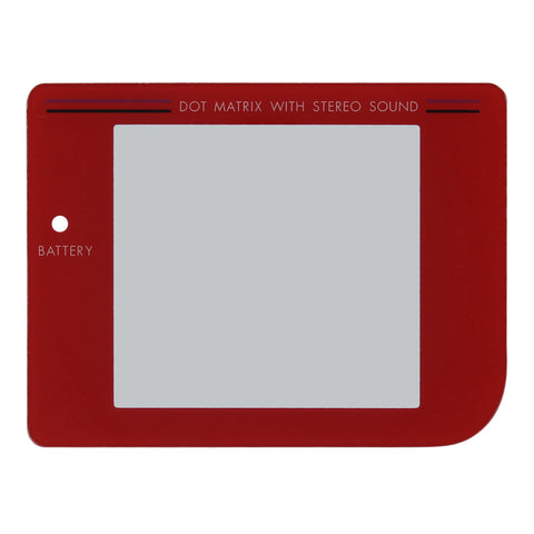 Replacement Plastic Screen Lens For Nintendo Game Boy Original DMG-01 - Red | ZedLabz