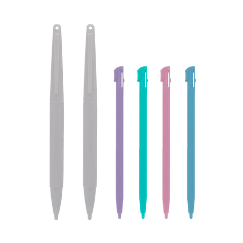 Replacement Standard & XL Stylus Pen Pack For Nintendo 2DS - 6 Pack Pastel Multi-Colour | ZedLabz