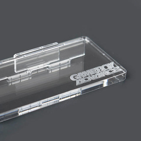 Cartridge display stand for Nintendo Game Boy Advance console - Crystal Clear | Rose Colored Gaming