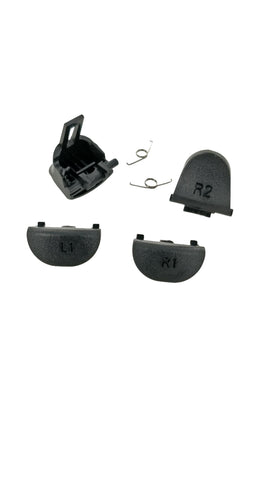 Trigger, Shoulder Buttons & Spring Set For 3rd Gen Sony PS4 Slim / Pro Controllers JDM-040 - Black | ZedLabz