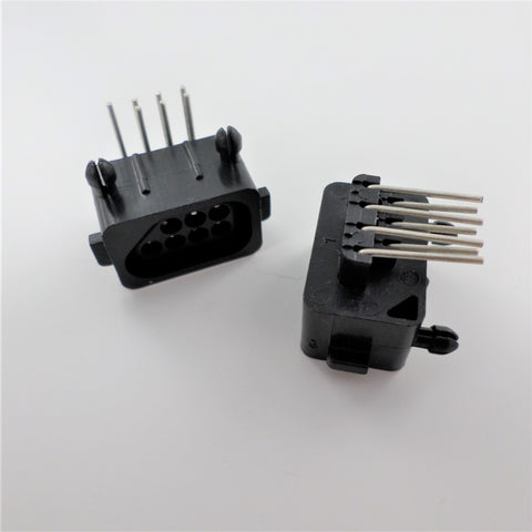 Controller connector port for Nintendo NES console 7 pin 90 degree replacement - 2 pack black | ZedLabz