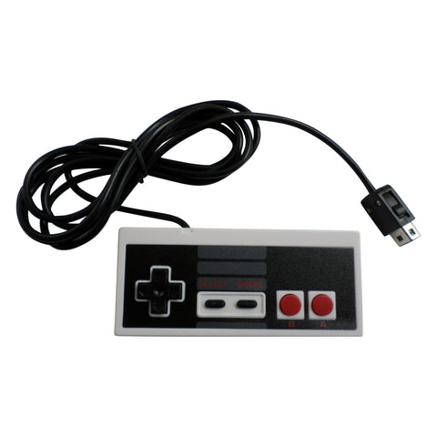 NES style controller for NES Mini (Classic) and Wii Nintendo gamepad wired - grey | ZedLabz