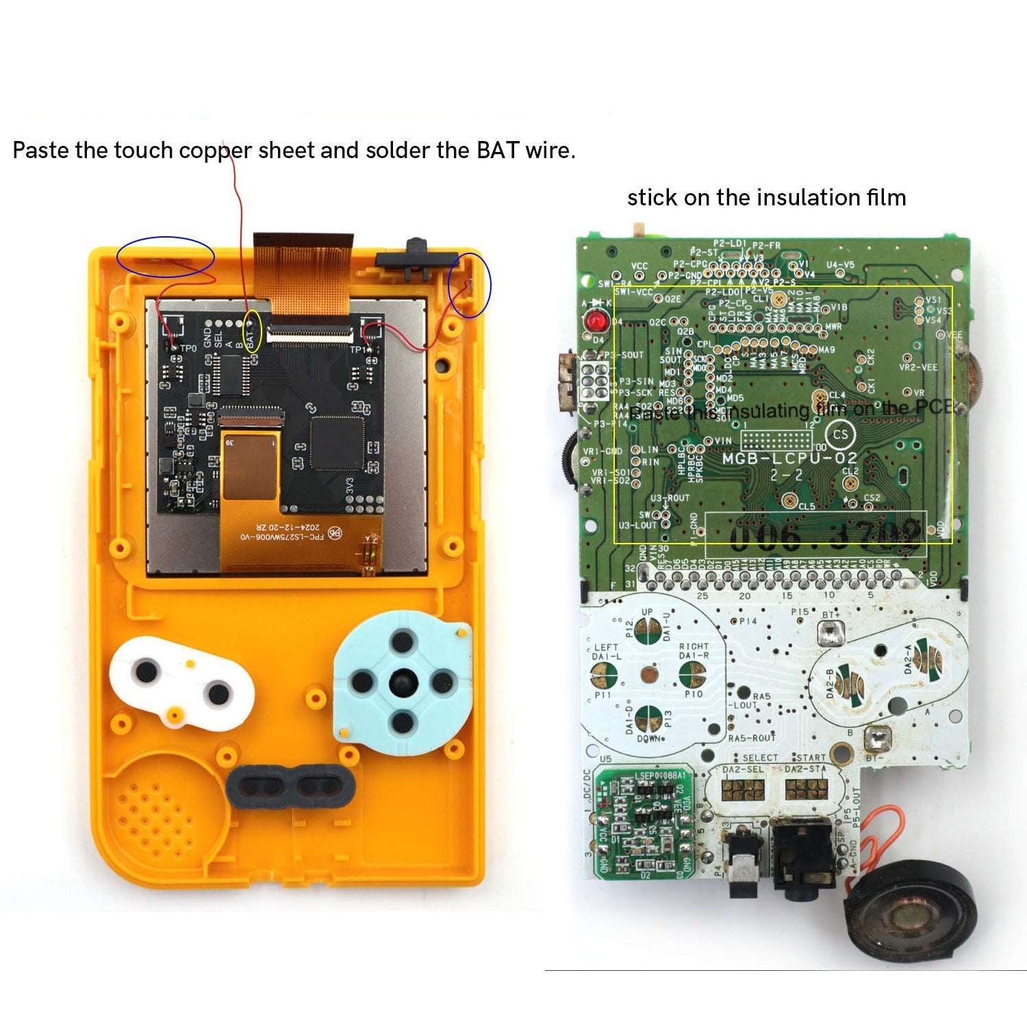 Laminated 2.8" IPS LCD screen kit for Nintendo Game Boy Pocket GBP MGB - Black | Hispeedido