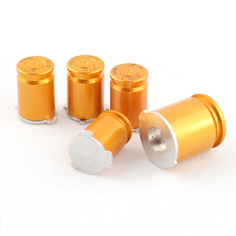 Aluminium Metal Bullet Button Set For Xbox 360 Controllers - Gold | ZedLabz