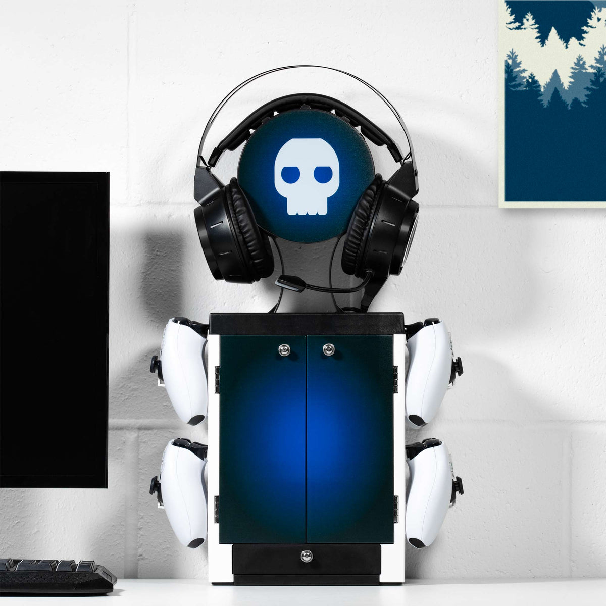 Gaming Locker for PS5 & PS4 - Blue and White | Numskull