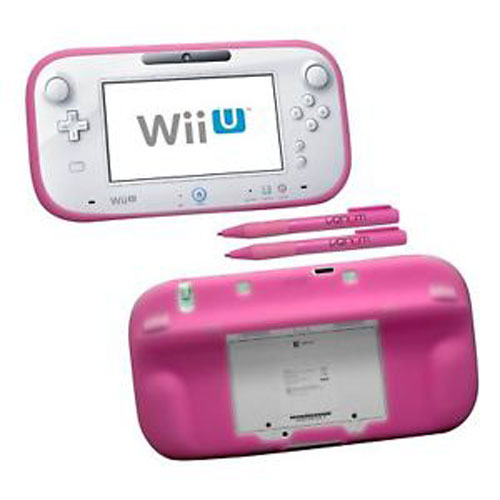 Protect and play set for Nintendo Wii U Protect & Play inc. Protective soft silicone skin with Stylus – Pink | Venom