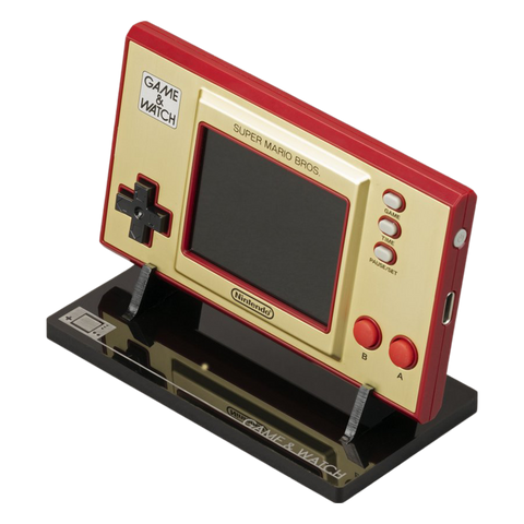Display stand for Nintendo Game & Watch Super Mario Bro / Zelda standard console - Crystal Black | Rose Colored Gaming
