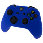 ZedLabz soft silicone rubber skin grip cover for Xbox One controller with ribbed handle - blue